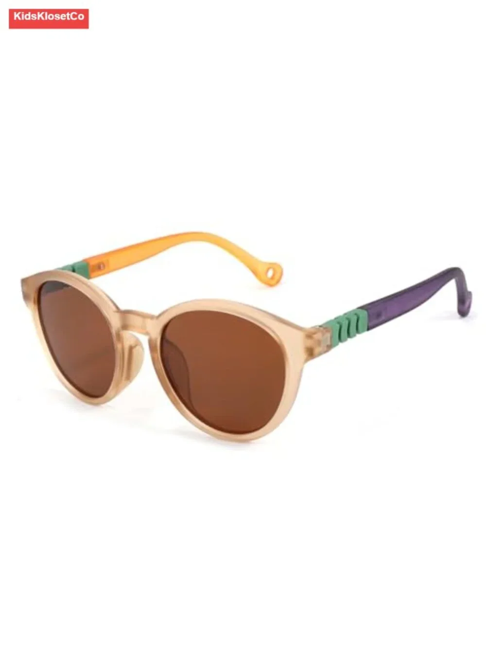 Kids Round Sunglasses TR Flexible Frame Polarized UV400 Protection Lens